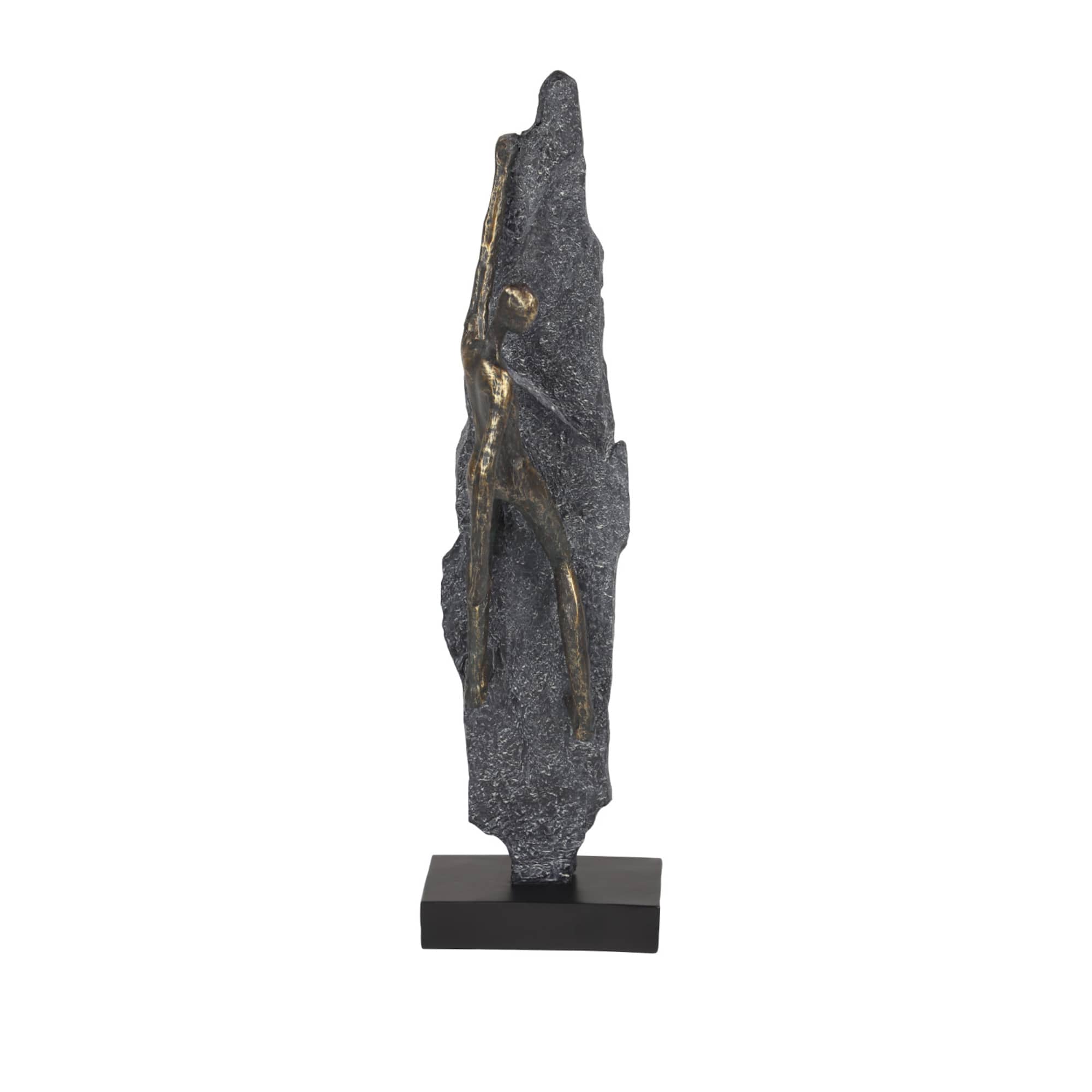 Bronze Resin Industrial Sculpture, Climbing 19" x 6" x 5"